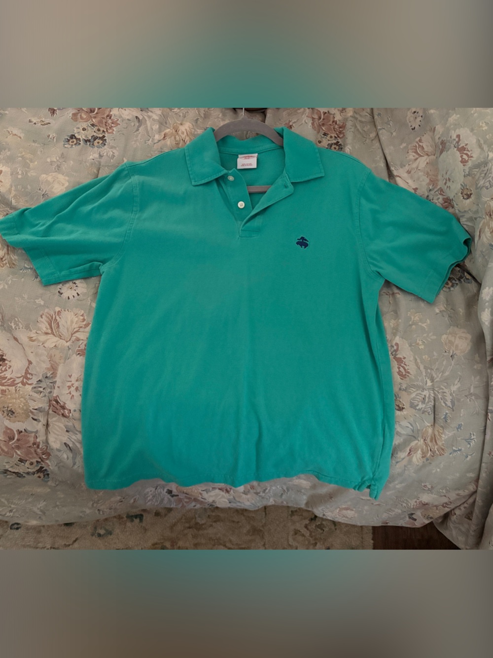 Brooks Brothers Teal Polo with Navy Embroidered Logo